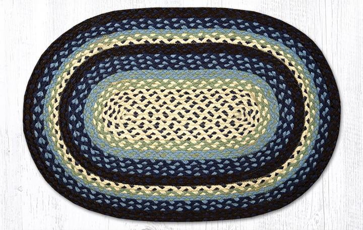 Heart Shaped Braided Rug Black Chocolate /& Cream Capitol Importing 20x30 in