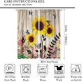 thumbnail image 2 of Sunflower Curtains, Vintage Wood Panel Sunflower Butterfly Floral Bedroom Living Room Nursery Window Decorative Curtains 55x63in, 2 of 6