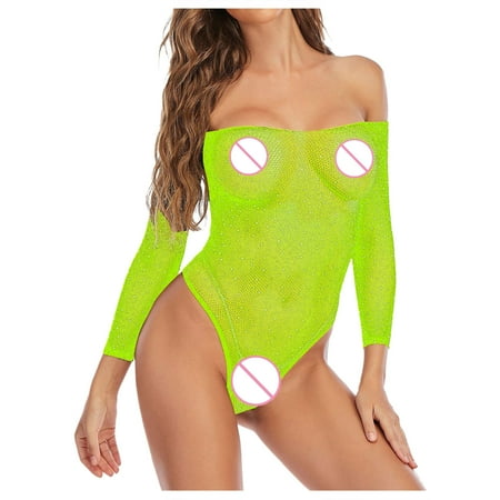 

Women Exotic Lingerie Jumpsuit Fashion Drill Fishnet Strapless Underwear Bra Couples Spring Summer Casual Sexy Club Party Vacation Sleepwear Nightwear Gifts To Lovers