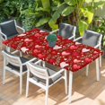 thumbnail image 2 of Valentines Table Cloths for 4 Foot Rectangle Tables, Pink Red Love Heart Spring Green Botanical Patio Waterproof Elastic Fitted Tablecloths, Washable Rectangular Table Cover for Camping, 2 of 8
