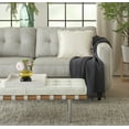 thumbnail image 3 of Mina Victory Life Styles 18" Cotton Fringed Edges Solid Throw Pillow in Ivory, 3 of 5