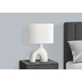thumbnail image 4 of Lighting - 25"h - Table Lamp - White Ceramic - Ivory/Cream Shade - Contemporary, 4 of 4