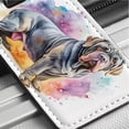 thumbnail image 6 of Neapolitan Mastiff Dog Watercolor Style Faux Leather Travel Luggage Tag, 6 of 7