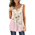 thumbnail image 1 of SMihono Hauts pour Femmes Débardeur Mode Imprimé Col Rond Ample Sans Manches Blouse Débardeur d'Été pour Femmes, 1 of 4