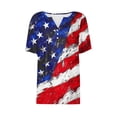 thumbnail image 5 of jobturf Womens Summer Shirts Casual Crew&nbsp;Neck American Flag Graphic Tees Ladies Blouses 4th of July Trendy Short Sleeve Patriotic Tops S-XXXL, 5 of 7
