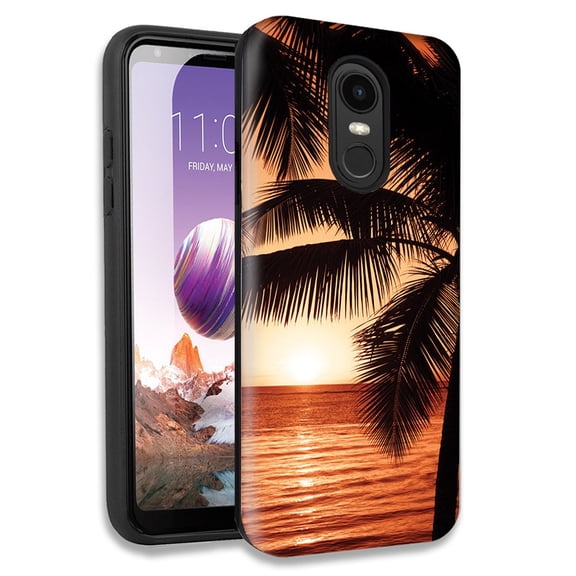 Mundaze Paradise Sunset Double Layer Hybrid Case Cover For LG Stylo 4