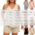 thumbnail image 4 of Women's V-Neck Sleeveless 2 Piece Casual Pajama Sets, Loose Flowy Tank Top & Ruffle Hem Elastic Shorts, Thin Lightweight All Season Wearable Daily Indoor | TruHer,Army Green L, 4 of 7