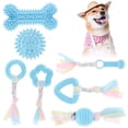 thumbnail image 2 of Dog Chew Toys for Aggressive Chewers 7pcs Dog Puppies Teething Chewing Toy Set with Ball and Washable Colorful Ropes Durable Interactive Pet Tooth Cleaning Toys for Small and Medium Dogs, 2 of 7