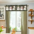 thumbnail image 3 of Yayeee Kitchen Valance Rod Pocket 54" x 18" Living Room Window Curtain, Gray Cute Snowmen, 3 of 6