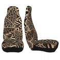 thumbnail image 4 of Animal Print Car Seat Cover Custom 3D Print And Zebra Pastel Gold Automobiles Seat Covers Fit for Cars Trucks SUV Auto 2 Piece, 4 of 7
