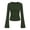 Army Green, variant on Perfectbot Women's Flare Long Sleeve T-Shirt Crewneck Fitted Stretchy Ruched Waist Fall Trendy Basic Tee