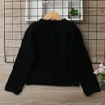 thumbnail image 5 of IVEYRTF Kids Knitted Cardigan Long Sleeve Sweater Warm Outerwear for Children Boys Girls Cozy Soft Comfortable Fall Winter Casual Everyday Wear Playground Holiday(Black#4,9 Years), 5 of 8