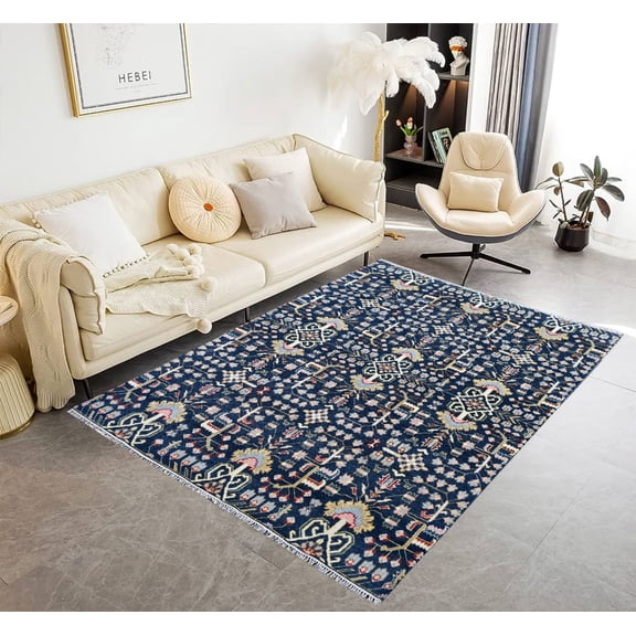 RGT Rugs Persian Traditional Natural Hand Knotted Gray Area Rugs, 8' x 10', Non-Slip Backing