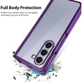 thumbnail image 2 of for Samsung Galaxy Z Fold 5 Case Plating Frame Electroplate Clear Luxury Elegant Case Camera Protector Soft TPU Shockproof Protective 3 PCS Anti-Skid Galaxy Z Fold 5 Case -Purple, 2 of 12