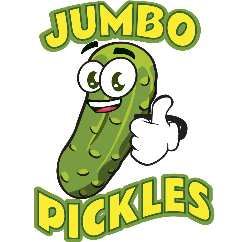 JUMBO PICKLES Concession Decal sign cart trailer stand sticker