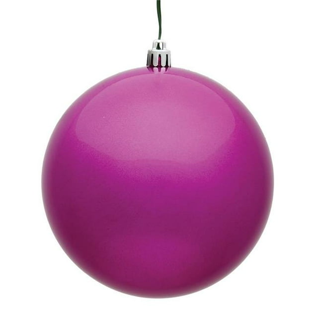 Vickerman N592070DCV Boule d'Ornement de Noël 8 Po. Fuchsia Bonbon UV Percée
