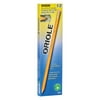 Dixon Oriole Wood-Cased Pencils, #2 HB Soft, Pre-Sharpened, Yellow, 12 Count
