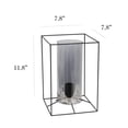 thumbnail image 4 of Elegant Designs Large Exposed Glass and Metal  Table Lamp&amp;#44; Black/Smoke, 4 of 4