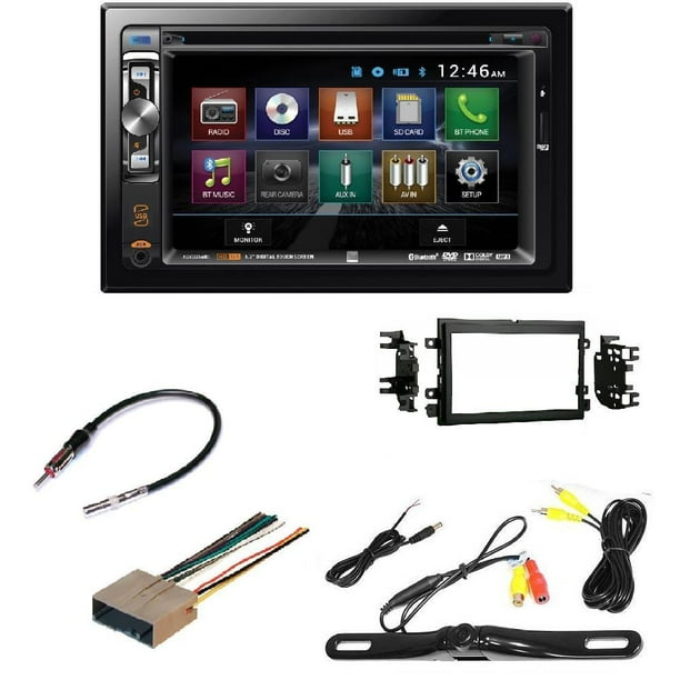 Dual XDVD256BT Double DIN Bluetooth Receiver w/ Double Din Dash Kit for