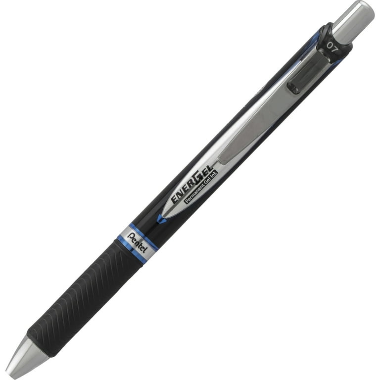 EnerGel PRO Permanent Ink Hybrid Gel Pen, Retractable, Medium 0.7 mm, Black Ink, Black Barrel EnerGel PRO Permanent Ink Hybrid Gel Pen, Retractable, Medium 0.7 mm, Black Ink, Black Barrel