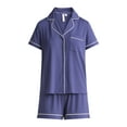 thumbnail image 6 of Joyspun Women's Dreamy Soft Collection Notch Collar Top and Shorts Pajama Set, 2-Piece, Sizes XS-3X, 6 of 6