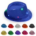 thumbnail image 2 of Bangus Glowing Jazz Hat Stage Props Sequin Cowboy Hat Matching Outfits,Shows or Party, 2 of 2