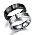 thumbnail image 1 of QUMIIRITY Anillo Inoxidable Pareja Y Negro Para De Manos, 1 of 8