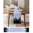 thumbnail image 3 of ERUNPONLY Forest Table Runner - 72 Inch Long Blue Purple Trees Landscape Retro Watercolor Cotton and Linen Blended Dress Scarves Farmhouse Table Runner for Kitchen Dining, Coffee Table, 13"x72", 3 of 8