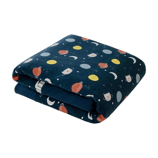 insular Insular SU5010 Baby Air Conditioning Blanket - Washable, Cotton, Soft & Breathable, Space Planet Design, 110x130cm, All-Season Use