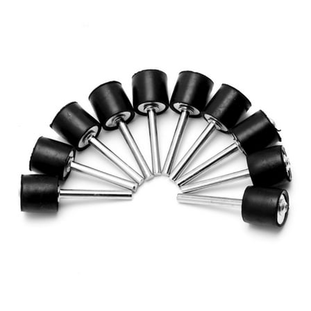 SIEYIO 10Pcs Drum Rubber Mandrels 1/8" Shank For Sanding Sleeve Rotary Tool New
