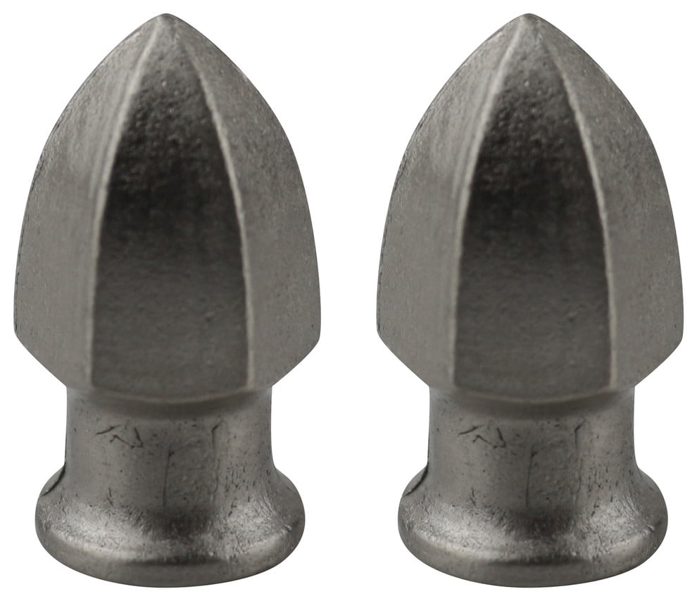 Urbanest Parasol Lamp Finial, 1 5/16" Tall, Brushed Nickel, Set of 2