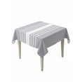 thumbnail image 2 of Light Grey Striped Tablecloth Square Table Cloth 60x60, Waterproof Outdoor Table Cloth Covers Decorative Table Protector, White Simple Neutral Modern Washable Table Cover for Kitchen Dinning Party, 2 of 8