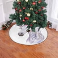thumbnail image 2 of FMSHPON Floral Unicorn Xmas Christmas Tree Skirt Stand Mat for Holiday Party Decoration Indoor Outdoor 48 inches, 2 of 3