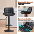thumbnail image 3 of YOUNIKE Bar Stools with Soft Cushion Set of 2 Adjustable Swivel Bar Chairs Counter Stools,Square Grid Black, 3 of 10