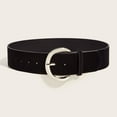 thumbnail image 4 of SWSMCLT Women's Metal Belt For Dress Buckle Casual Vintage D Ring Summer Faux Leather Fashion Adjustable Belts Black X-Small-Large, 4 of 4
