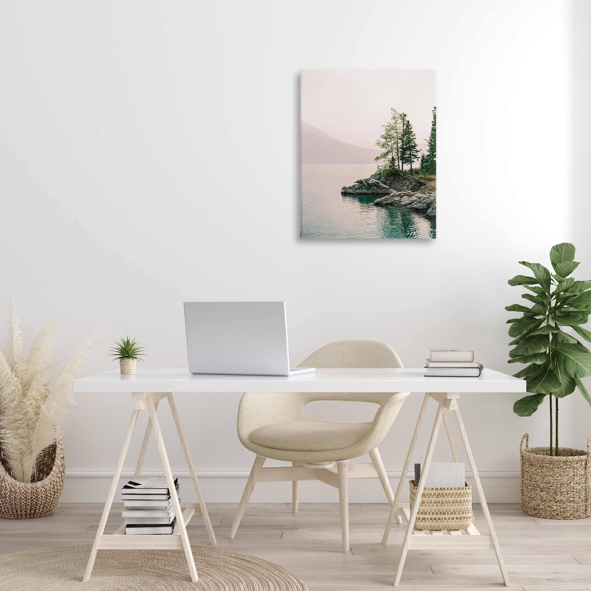 Stupell Industries Rocky Inlet Cove Landscape Photography Gallery Wrapped Canvas Art Print Wall Art, 24 x 30