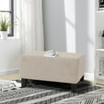 thumbnail image 2 of ASWZXCFGV Housse de Pouf en Velours Petite Housse Extensible Carrée Rectangulaire pour Repose-Pieds Housse de Rangement Pliable pour Salon avec Fond Élastique (Potman Petit Bleu Paon), 2 of 7