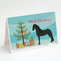 Friesian Horse Christmas Greeting Cards and Envelopes Pack of 8