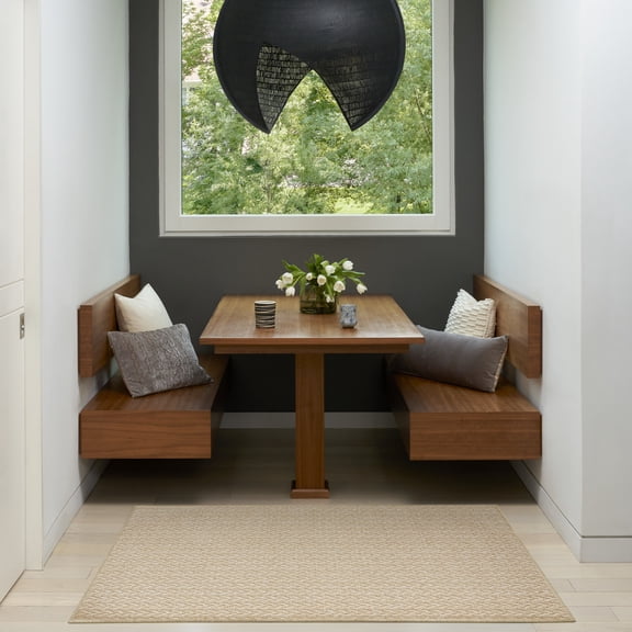 Nourison Tulum 3' x 5' Cream Outdoor Rug