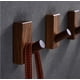 thumbnail image 3 of Paquete de 5 ganchos de pared de madera para colgar, ganchos decorativos montados para toallas, abrigos resistentes, bata, mochila (nogal), 3 of 5