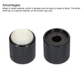 thumbnail image 4 of Uxcell Guitar Bass Dome Knobs White Shell Top 6mm Black Metal Volume Tone Control with Inner Hexagon Spanner 2 Pack, 4 of 6