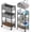 Black, variant on 2In1 Baby Diaper Caddy & 3-Tier Rolling Diaper Cart, Diaper Caddy Organizer Cart with Dividers, Mobile Metal Utility Cart for Nursery Essentials, Detachable Bedside Cart, Large Capacity