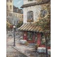 thumbnail image 2 of Manning, Ruane 12x14 Black Ornate Wood Framed with Double Matting Museum Art Print Titled - My Favorite Cafe, 2 of 4
