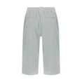 thumbnail image 5 of Yubnlvae Shorts Décontractés en Coton et Lin pour Femmes - Design Fendu pour l'Été Gris 5TG, 5 of 5