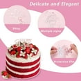thumbnail image 5 of 1 Box 18Pcs 9 Styles Rose Gold Acrylic Cake Topper Happy Birthday Cupcake Picks Bulk Plastic Mirrored Non Edible Double Sided Cakes Decorations, 5 of 6