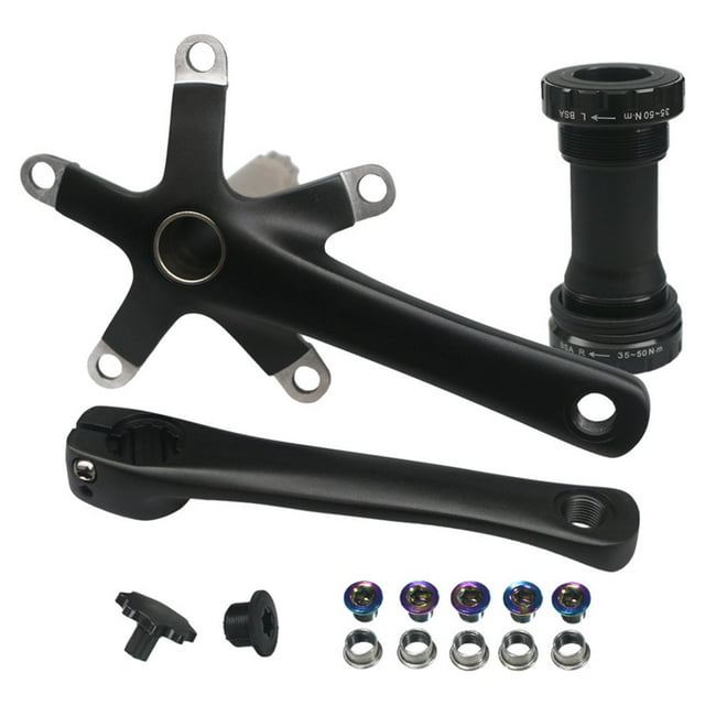 Juego de bielas para bicicleta de montaña, repuesto de bielas de 152 mm y 165 mm Biela y pedalier de 152 mm