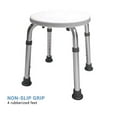 thumbnail image 3 of Lumex Adjustable Round Shower Stool Bath Bench Seat with Non-Slip Feet, White, 3 of 4