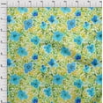 thumbnail image 4 of oneOone Cotton Cambric Lime Green Fabric Florals Diy Clothing Quilting Fabric Print Fabric By Yard 56 Inch Wide, 4 of 6