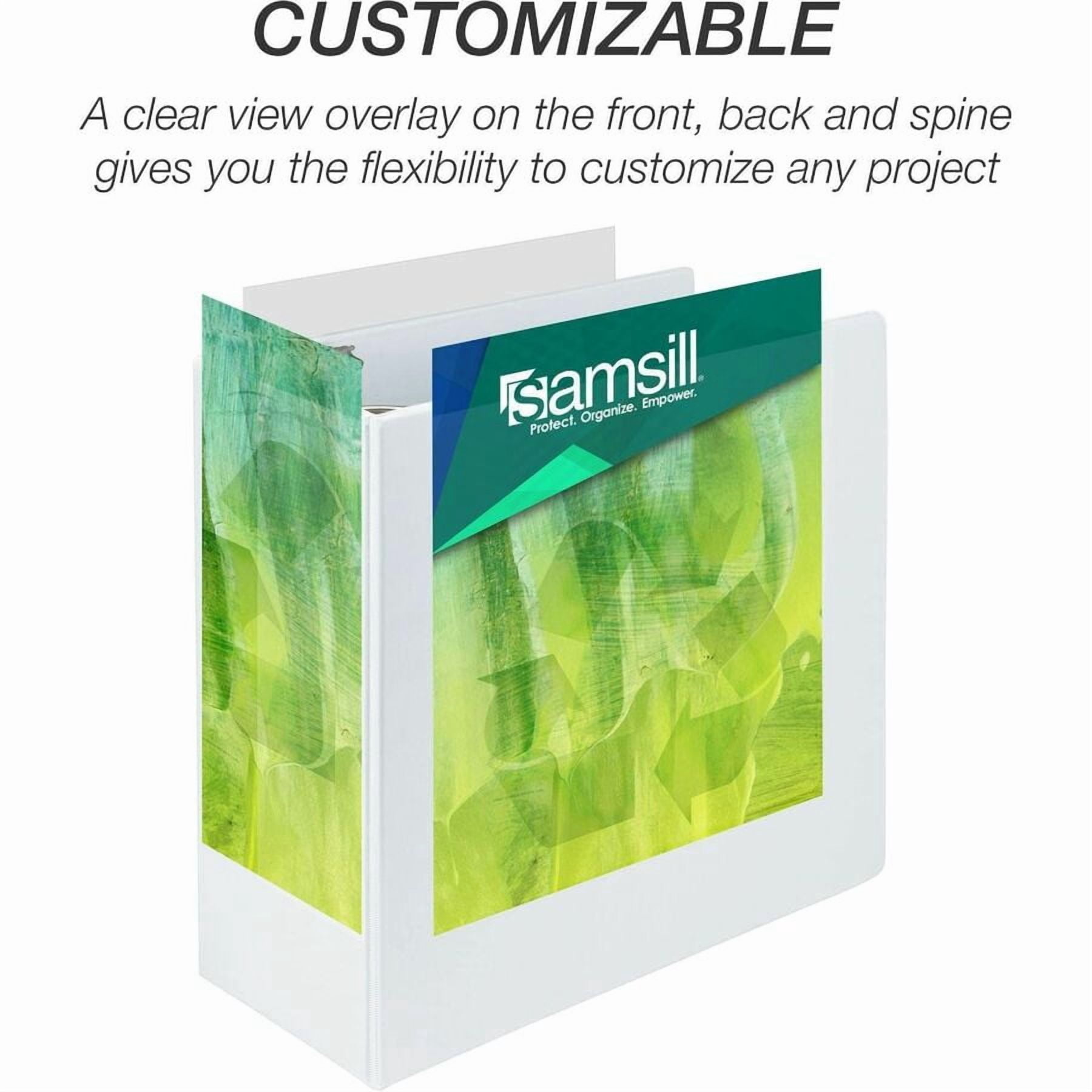 Samsill, SAM16907, Earth's Choice Plant-based Durable View Binder, 1 Each, White