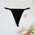 thumbnail image 2 of Xijirk Panties for Women,Seamless G String Panties Breathable Comfort Underwear Lingerie for Everyday Casual Wear,Womens Underwear,Black,M, 2 of 3